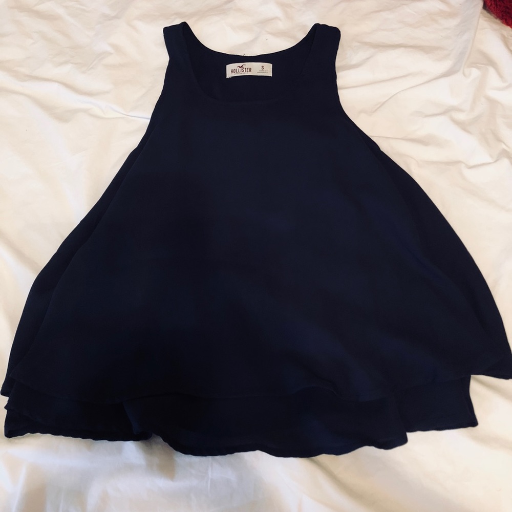 Hollister Loose Navy Tank with Layers